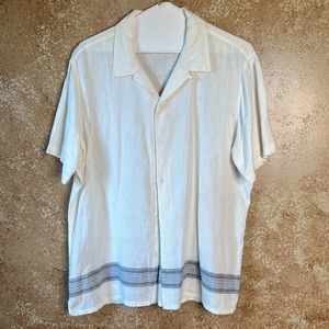 Banana Republic Short sleeve white linen XL